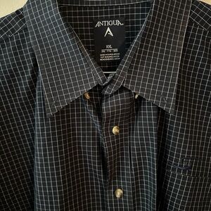 Antiqua XXL TALL NAVY button down long sleeve shirt